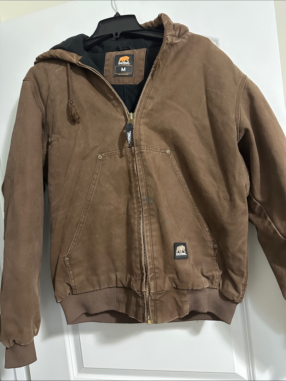 Men’s Berne Hooded Work Jacket - Brown